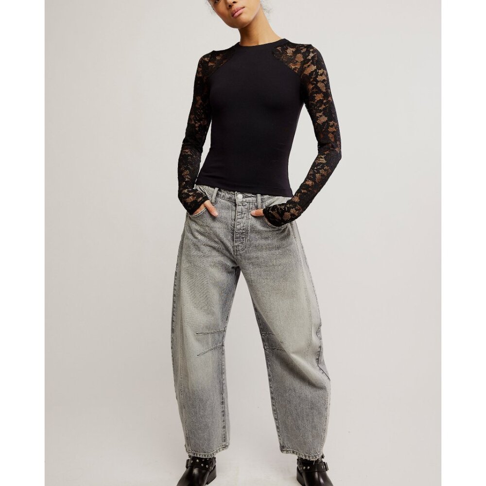 FREE PEOPLE No Excuses Long Sleeve / Black - Picture 5 of 9